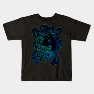 Blue Phoenix and the lotus Kids T-Shirt